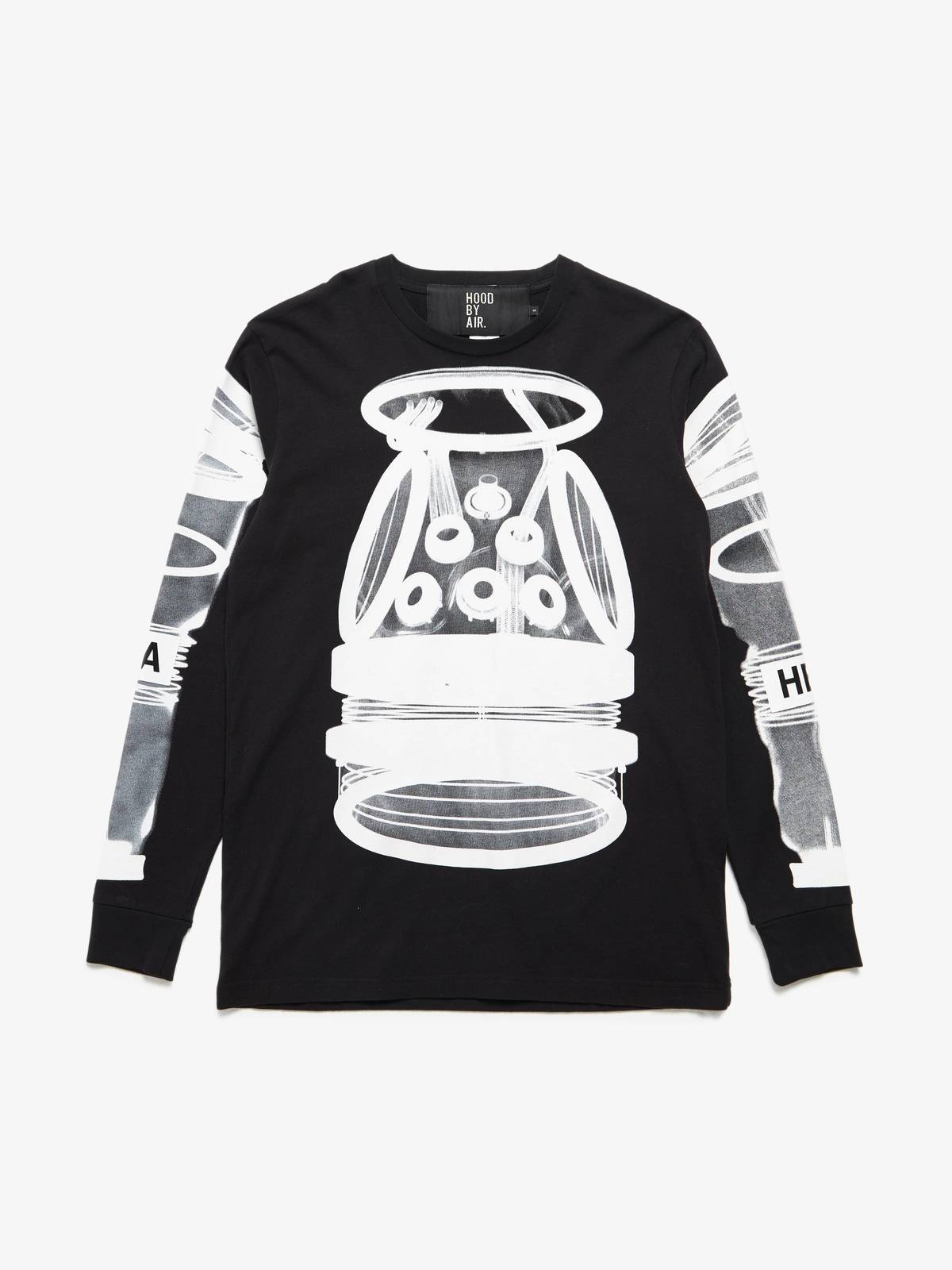 PRE - LOVED] Hood By Air Black Printed Cotton Long sleeve | Garmentory