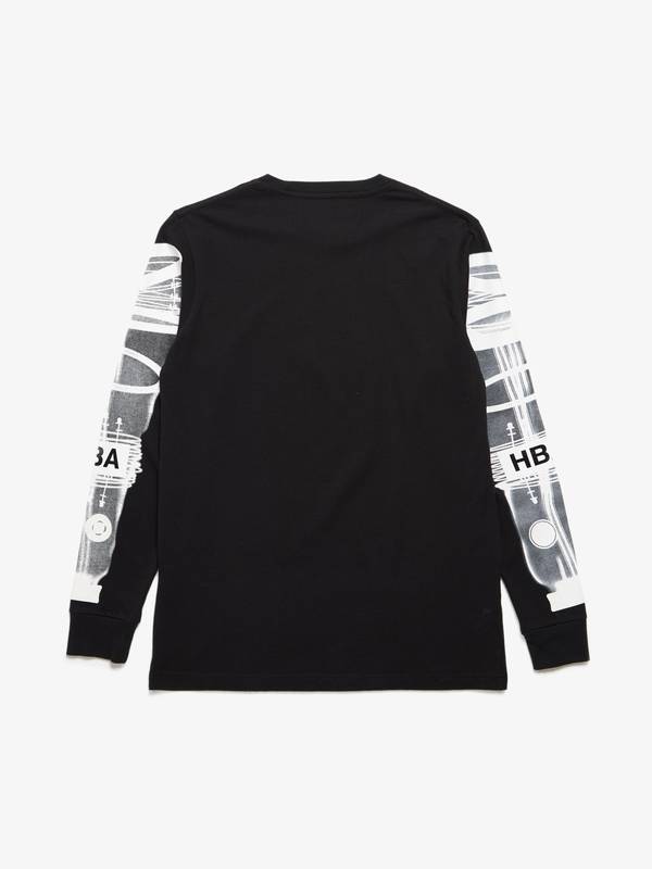 HOOD BY AIR マッププリント 長袖カットソー PRE - LOVED] Hood By Air Black Printed Cotton Long sleeve | Garmentory