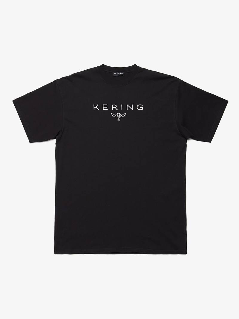 Balenciaga Kering Cotton T-Shirt - Black | Garmentory