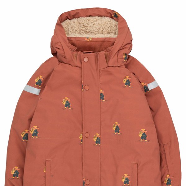 Kids Tinycottons Explorers Snow Jacket - Dark Copper | Garmentory
