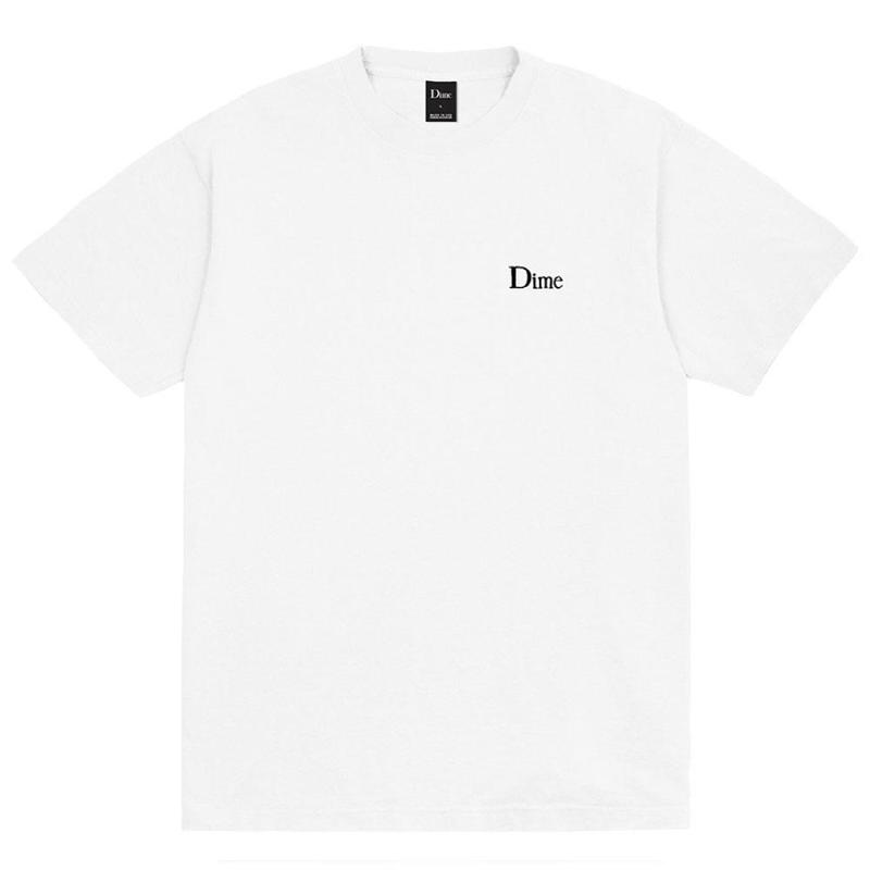 ◆SATUR◆ Classic small logo short sleeve t-shirt melange wh Melange T-shirt with a V-neckline and logo detail - petrol