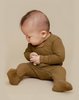 Kids Noble Organic Waffle Footie Sleeper - Moss - Thumbnail 2
