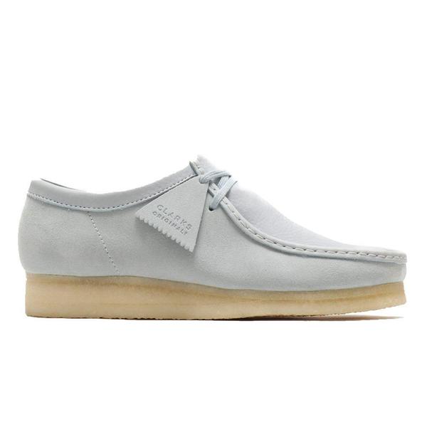 clarks wallabee light blue combi
