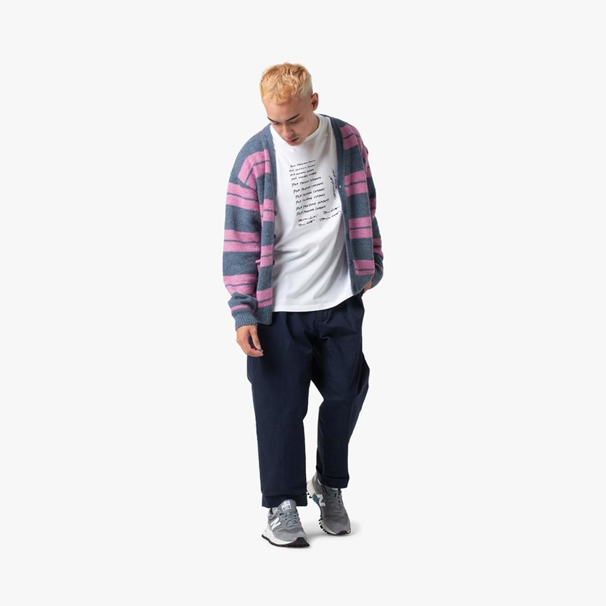 Pop Trading Company Captain Knitted Cardigan - Anthracite