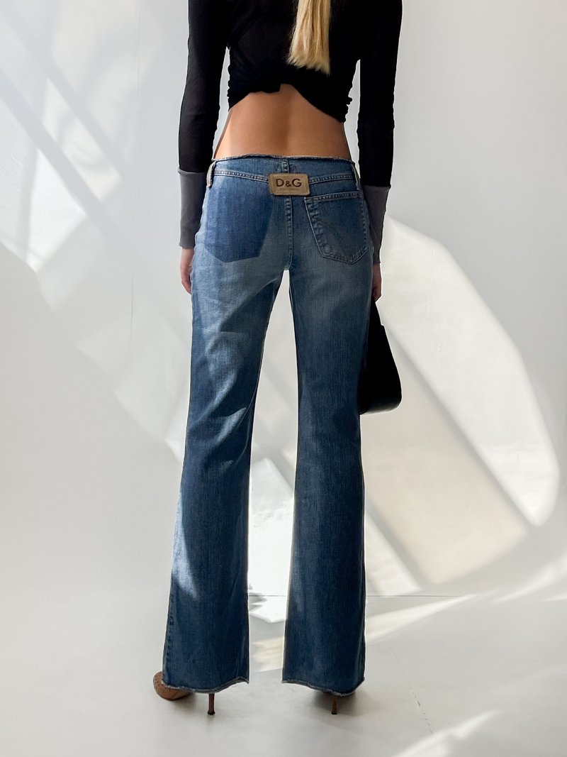 Vintage Dolce & Gabbana Baby Flare Denim - blue | Garmentory