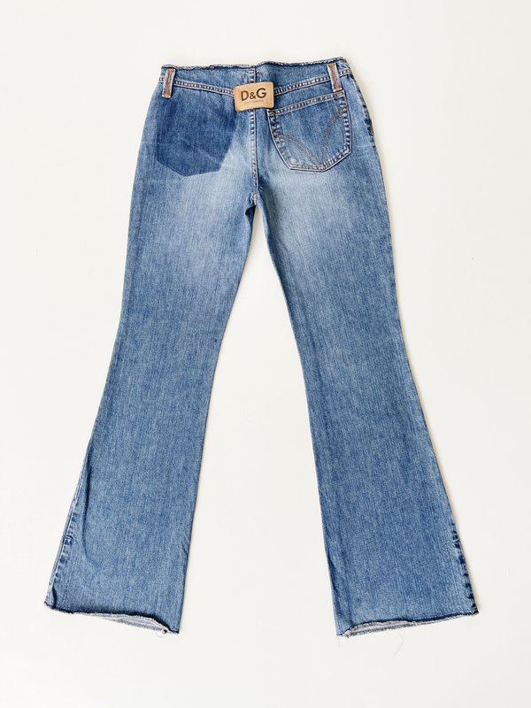 Vintage Dolce & Gabbana Baby Flare Denim - blue | Garmentory