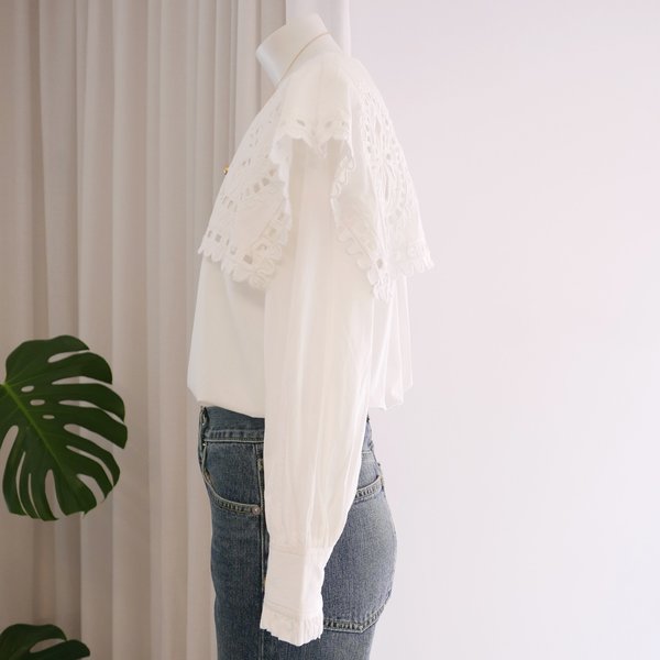 Sea New York SANTOS EYELET 刺繍　ブラウス Sea NY Santos Blouse - White | Garmentory
