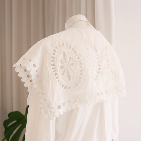 Sea New York SANTOS EYELET 刺繍　ブラウス Sea NY Santos Blouse - White | Garmentory