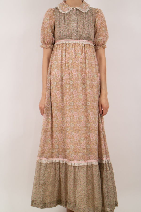 Vintage 1970's phase 2 empire waist gunne sax style dress