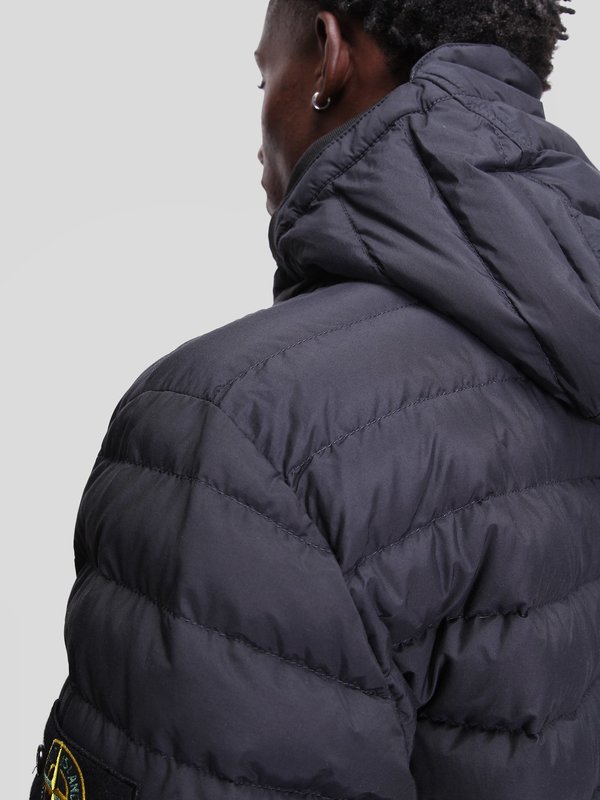 Stone Island O-Cotton/R-Nylon Tela Down Jacket - Navy | Garmentory