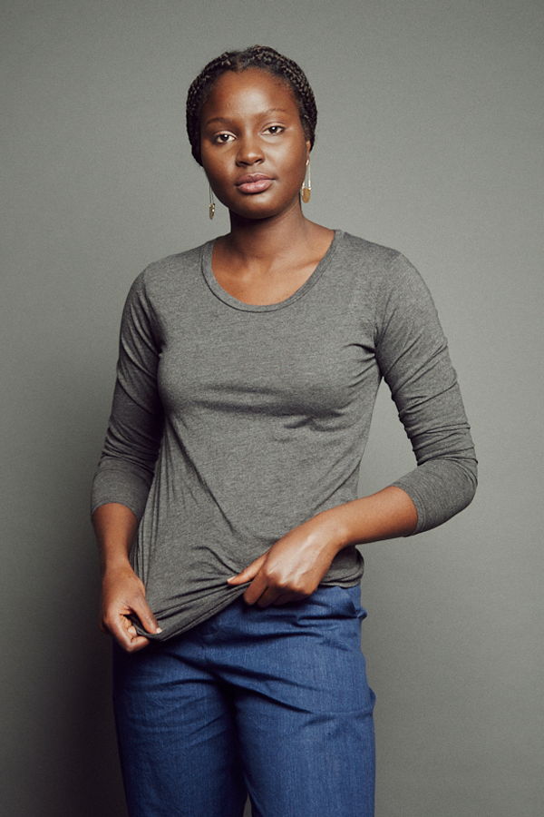 Obakki Long Sleeve T-shirt - Heathered Charcoal