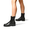 Marion Parke Chelsea Utility Leather Flat Lug Sole Bootie - Black - Thumbnail 1