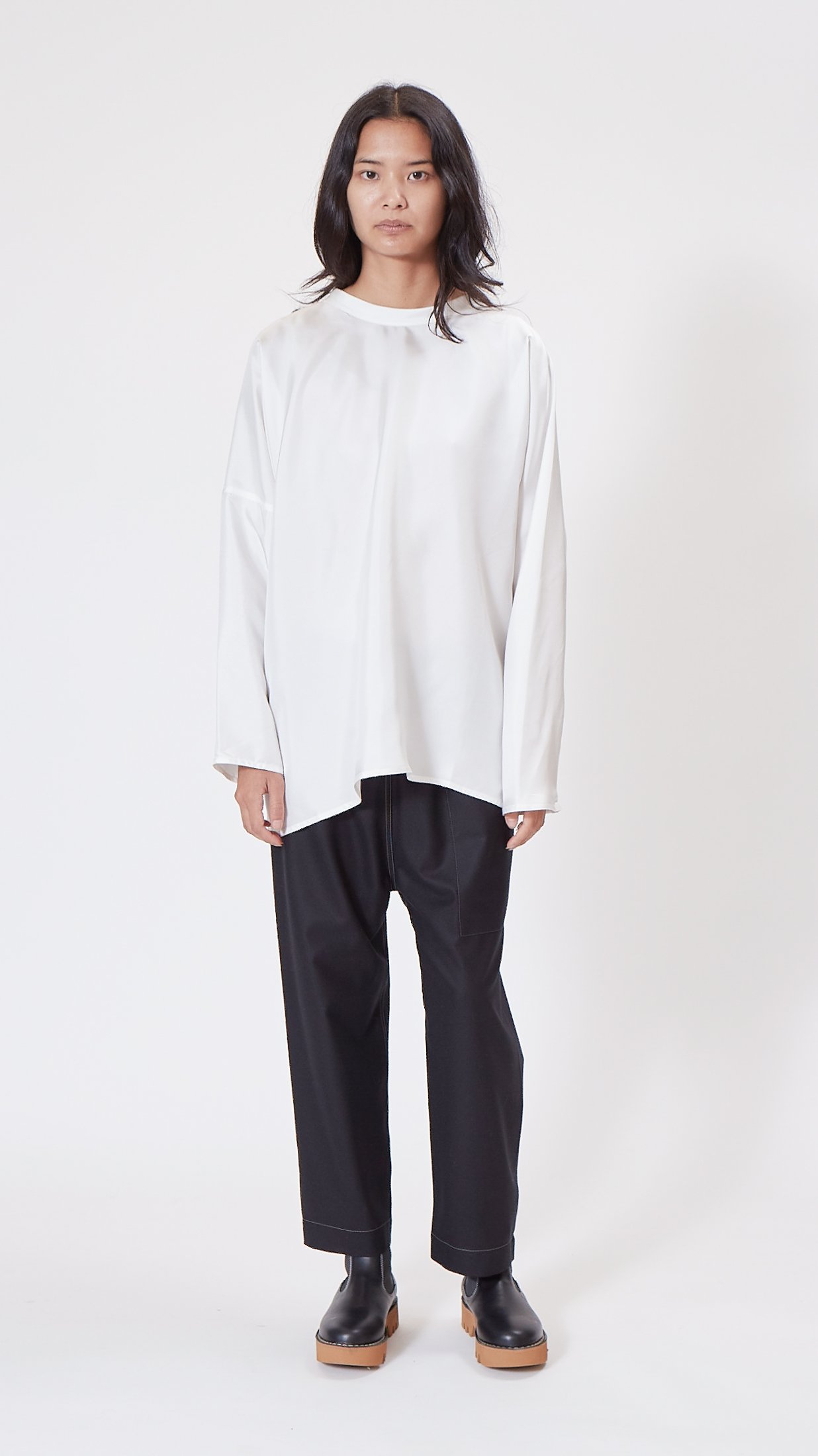 Sofie D'Hoore Silk Box Top - Off White | Garmentory