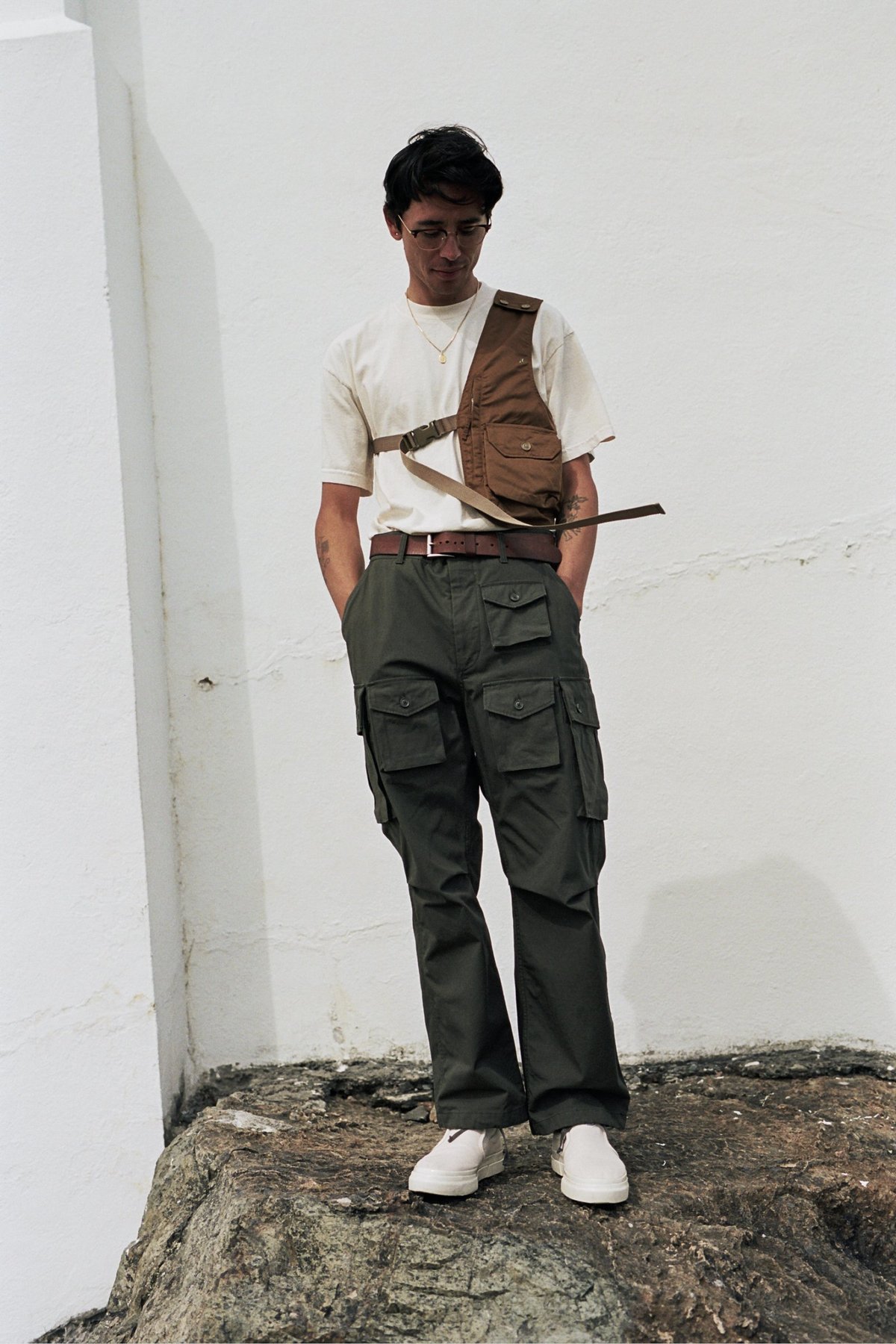 Engineered Garments Shoulder Vest - Coyote | Garmentory
