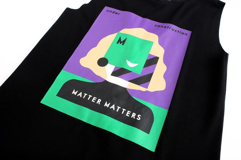 Matter Matters Graphic Tank Dress - black