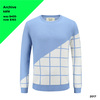 Matter Matters Grid Cashmere Sweater - Light Blue - Thumbnail 1