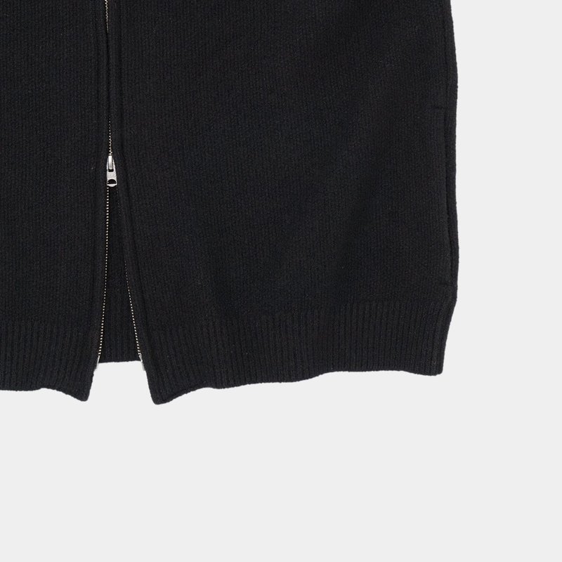 Still By Hand Zip Up Cardigan - Black | Garmentory