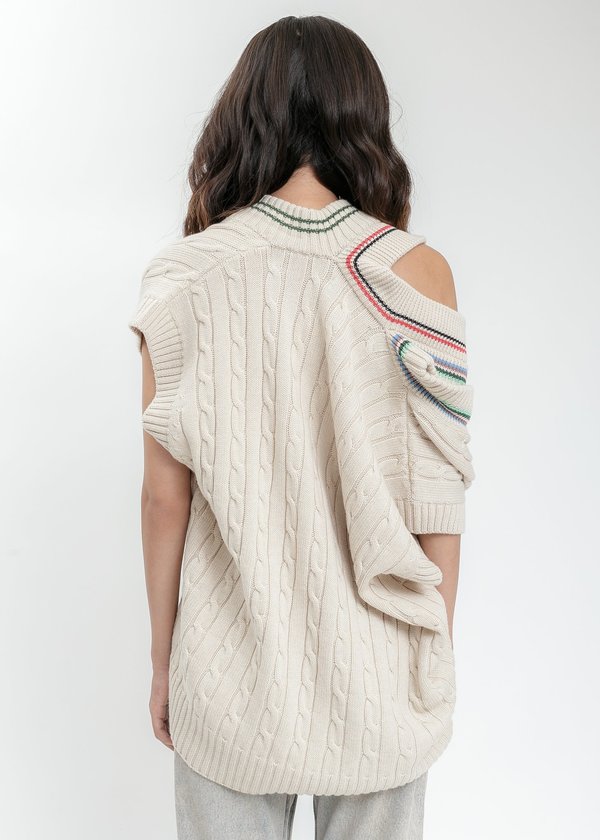 Y/project Triple Collars Cricket Vest - Beige | Garmentory