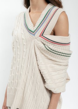 Y/project Triple Collars Cricket Vest - Beige | Garmentory