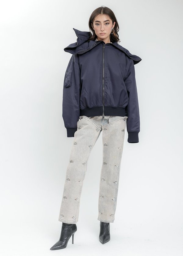 Y/project Split Bomber Jacket - Navy | Garmentory