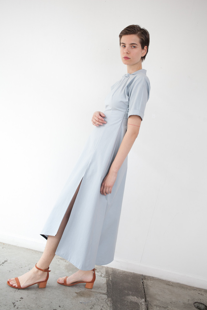 polka dot long sleeve dress Modest Formal Polka Dot Dress G461 Rose, 6 main image 1