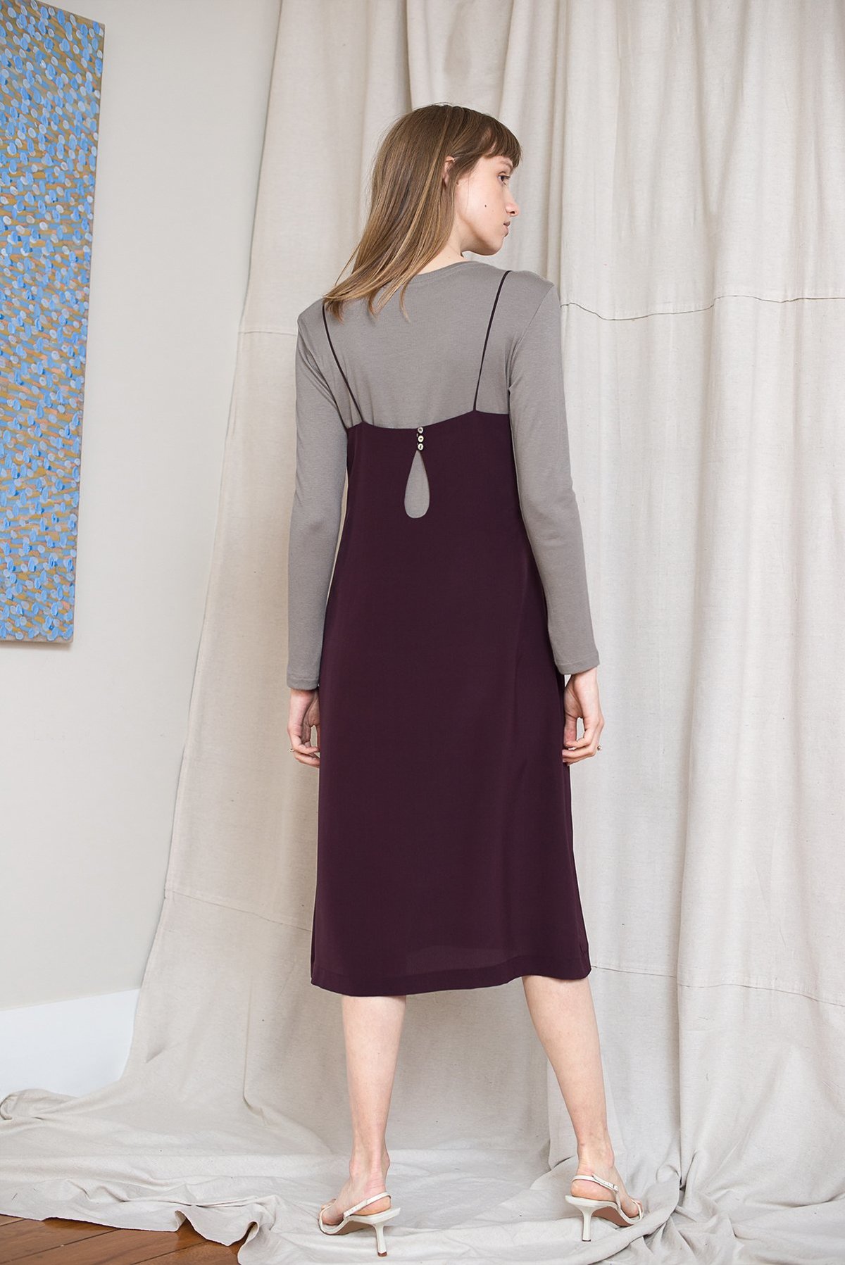 LOCLAIRE Nudi Slip - Aubergine - Image 4 of 5