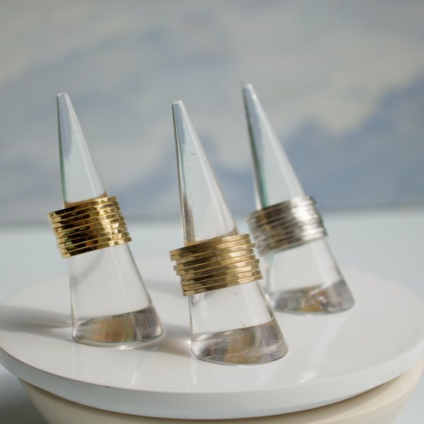 A.V. Max Hammered Skinny Ring Set - Shiny Gold A.V. Max Hammered Skinny Ring Set - Shiny Gold