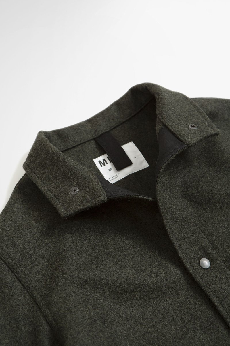 Margaret Howell Miners coarse wool melton jacket - forest | Garmentory