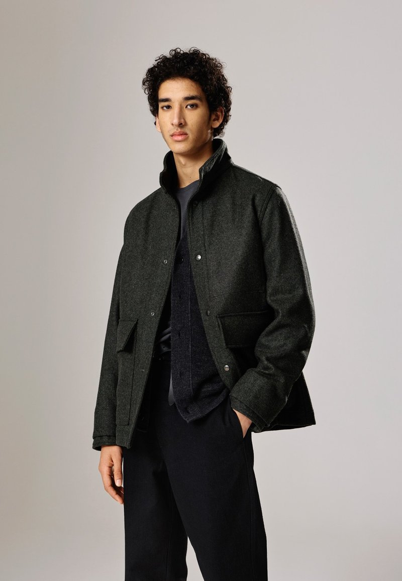 Margaret Howell Miners coarse wool melton jacket - forest