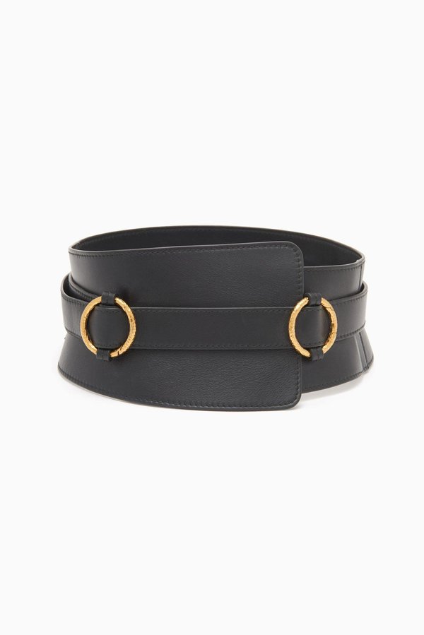 Ulla Johnson Esme Wide Belt - Noir | Garmentory display picture 3