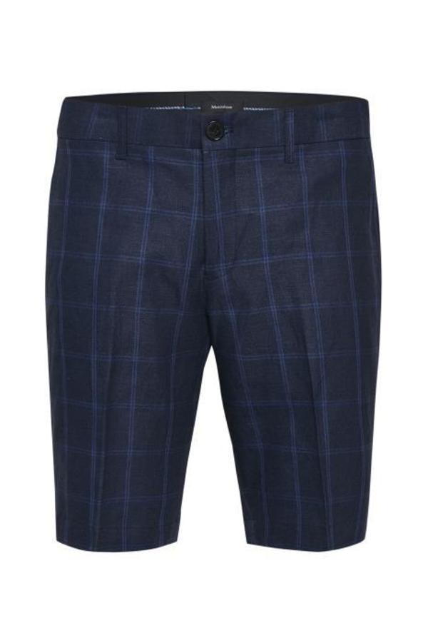 MATINIQUE Las Linen Check Short - Dark Navy MATINIQUE Las Linen Check Short - Dark Navy
