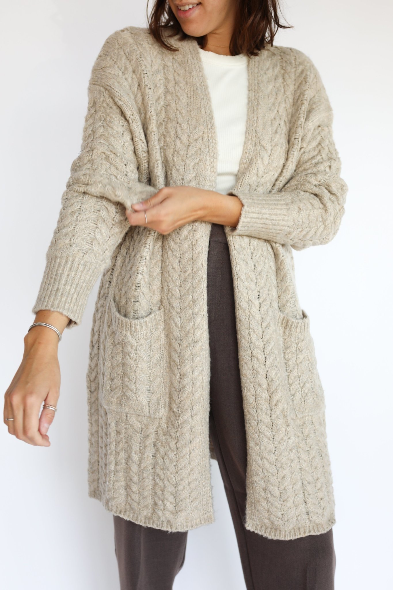 Line Rue Cardigan - Dune | Garmentory