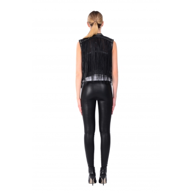 LAMARQUE Brittany Leather Fringed Vest LAMARQUE Brittany Leather Fringed Vest