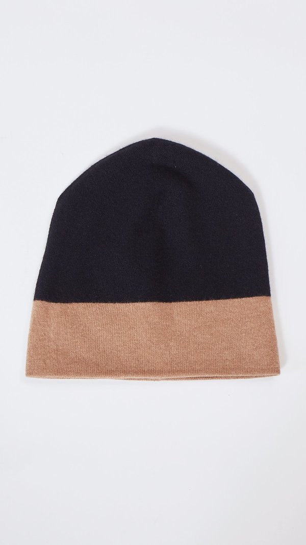 Sofie D'Hoore Mo Cashmere Hat in Black and Tan Sofie D'Hoore Mo Cashmere Hat in Black and Tan
