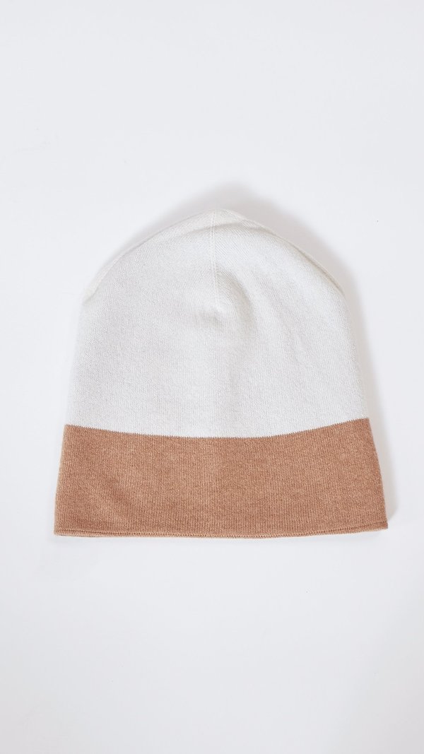 Sofie D'Hoore Mo Cashmere Hat in Black and Tan Sofie D'Hoore Mo Cashmere Hat in Black and Tan