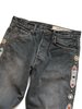 Kapital 14oz BLACK Denim 5P MONKEY CISCO STUDS pants - Black - Thumbnail 4