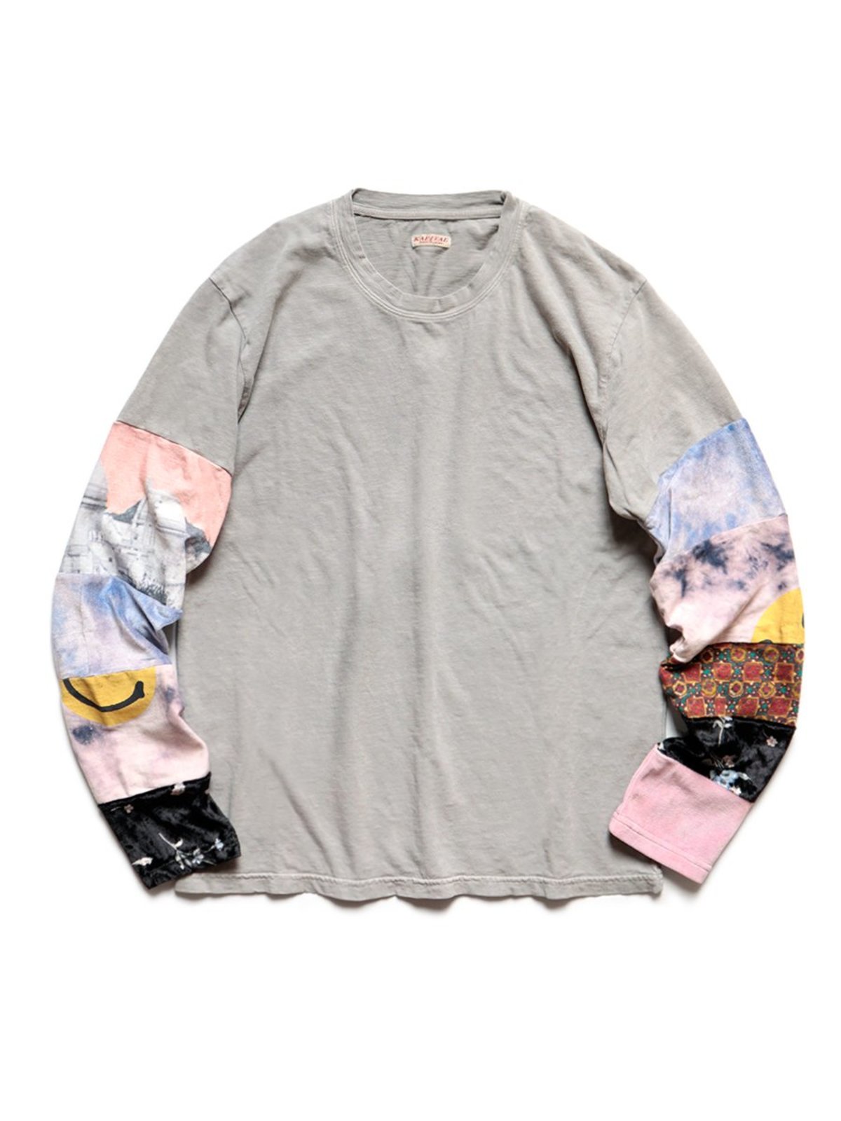 Kapital 18.5 Jersey HIPPIE Long Sleeve Tee - Gray | Garmentory