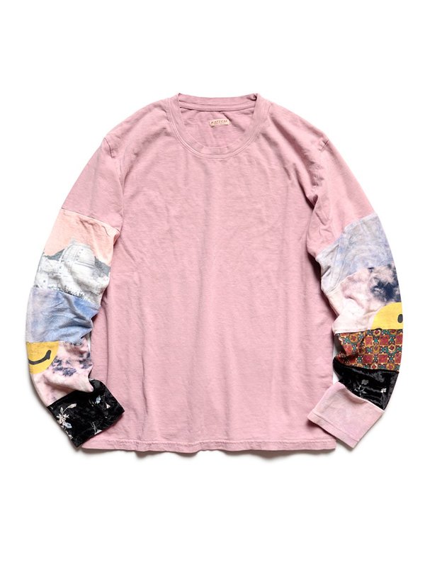 Kapital 18.5 Jersey HIPPIE Long Sleeve T - Pink Kapital 18.5 Jersey HIPPIE Long Sleeve T - Pink