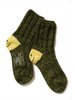 Kapital 56 Yarns MA-1 HEEL SMILE Socks - Khaki - Thumbnail 6