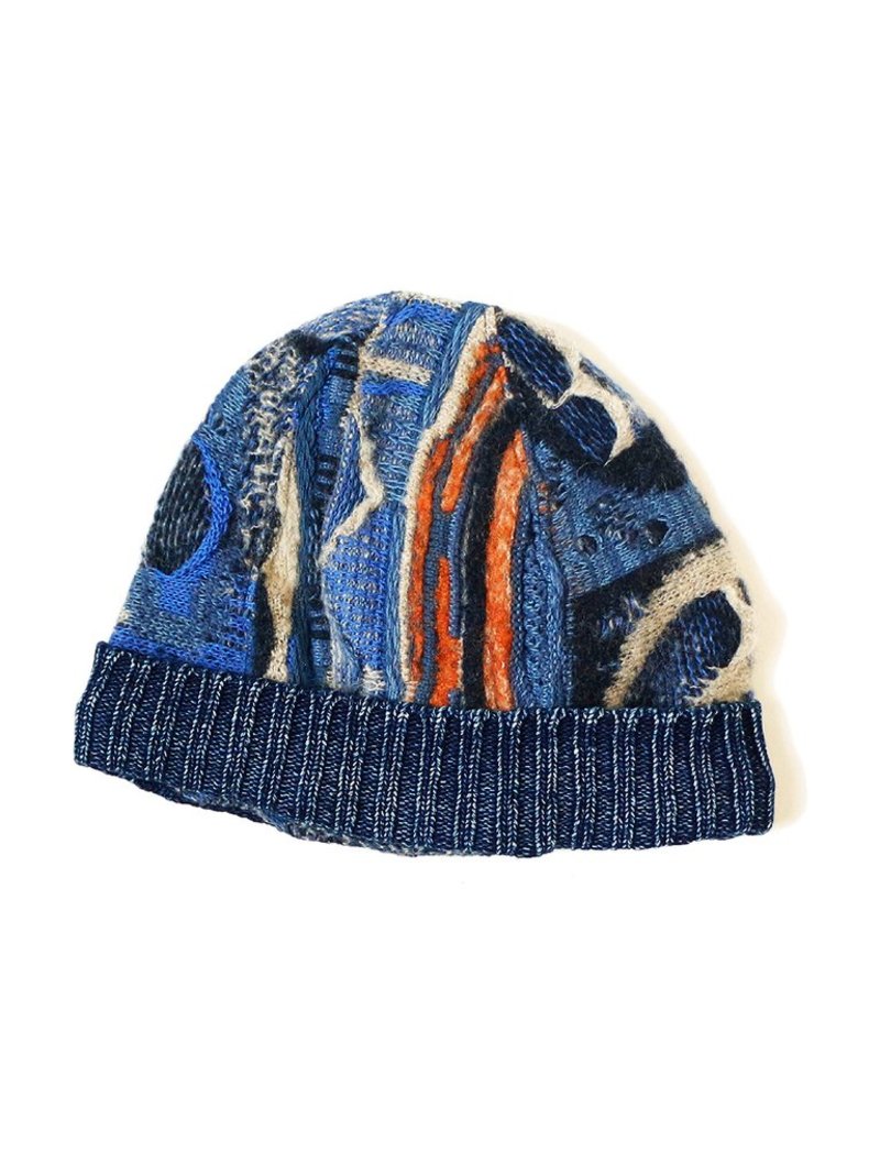 kapital 7g Boro Gaudy Cap ニット帽 インディゴ染め