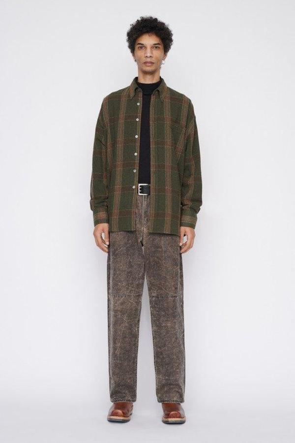 Our Legacy Borrowed BD Shirt - Green Columbia Check | Garmentory