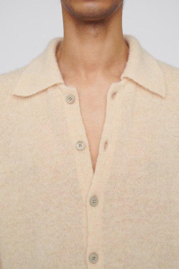 Our Legacy Evening Polo - Camel Fuzzy Alpaca | Garmentory