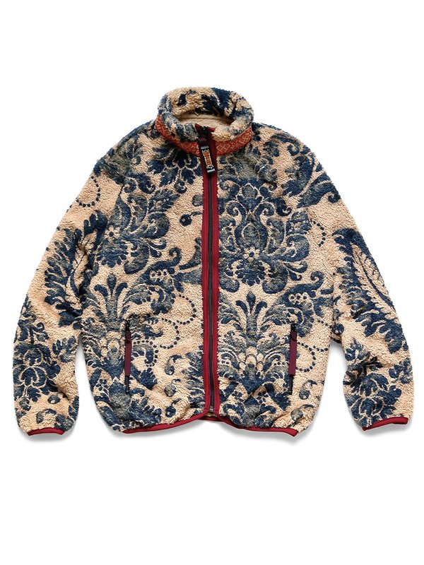 Unisex Kapital DAMASK Fleece ZIP Blouson - Biege Unisex Kapital DAMASK Fleece ZIP Blouson - Biege
