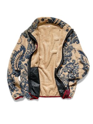 Unisex Kapital DAMASK Fleece ZIP Blouson - Biege Unisex Kapital DAMASK Fleece ZIP Blouson - Biege