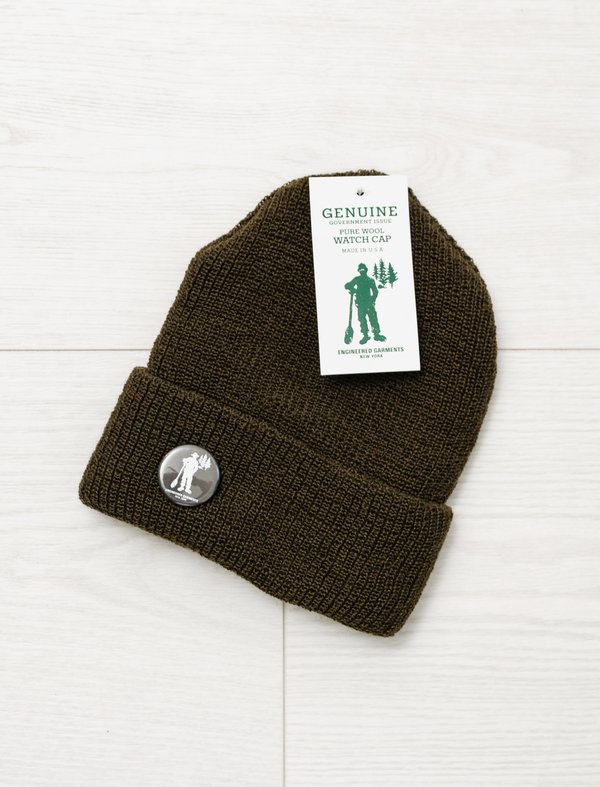 Engineered Garments Wool Watch Cap - Olive Engineered Garments Wool Watch Cap - Olive