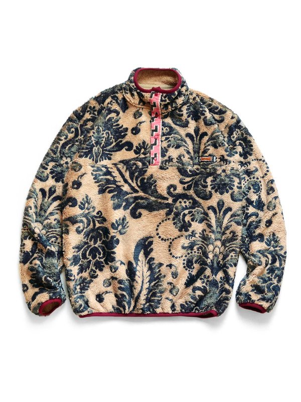 Kapital DAMASK Fleece Virgin Mary Pullover - Beige | Garmentory