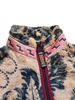 Kapital DAMASK Fleece ZIP Blouson Virgin Mary Jacket - Biege Kapital DAMASK Fleece ZIP Blouson Virgin Mary Jacket - Biege