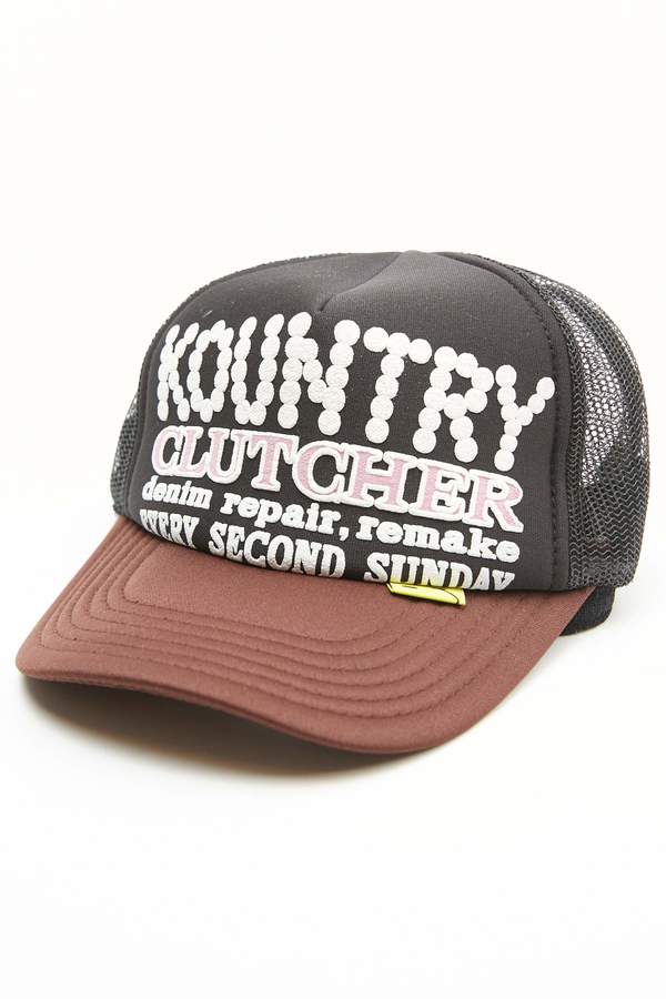 Kapital KOUNTRY PEARL CLUTCHER Trucker Cap - Black/Brown Kapital KOUNTRY PEARL CLUTCHER Trucker Cap - Black/Brown