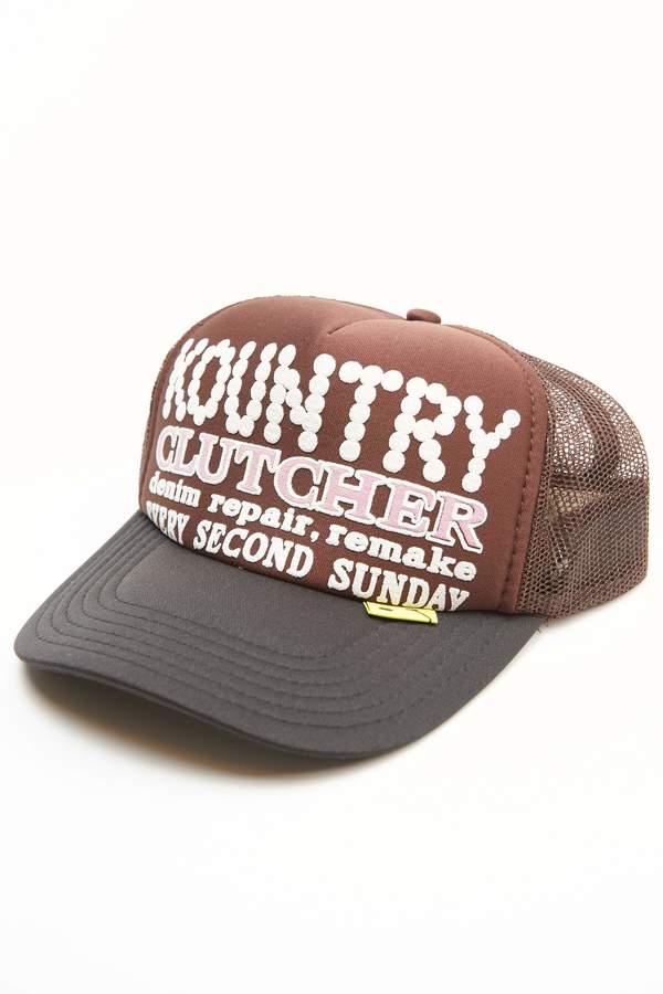 Kapital KOUNTRY PEARL CLUTCHER Trucker Cap - Brown/Black | Garmentory