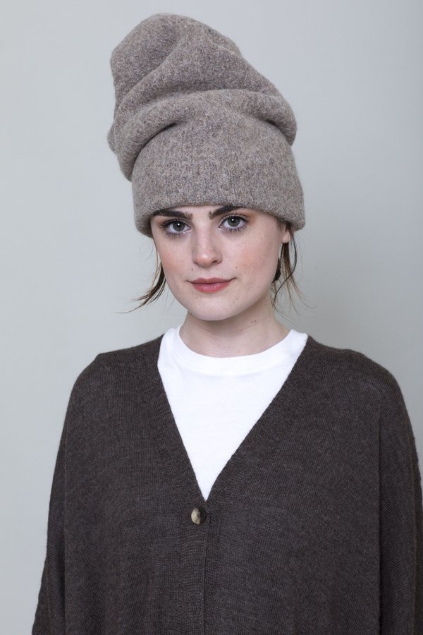 Lauren Manoogian Gray Wool Carpenter Hat Lauren Manoogian Carpenter Hat - Baltic | Garmentory main image 3